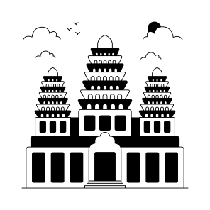 Landmark, Monument, Building, Architecture, Angkor Wat icon