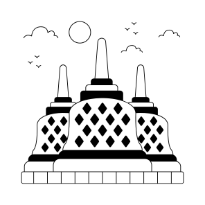 Landmark, Monument, Building, Architecture, Borobudur icon