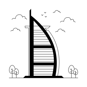 Landmark, Monument, Building, Architecture, Burj Al Arab Hotel icon