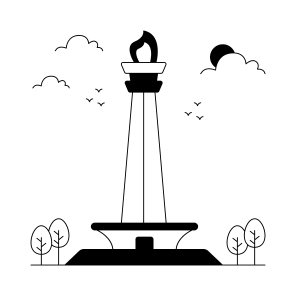 Landmark, Monument, Building, Architecture, Jakarta icon