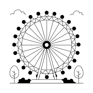Landmark, Monument, Building, Architecture, London Eye icon