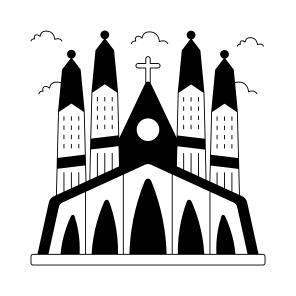 Landmark, Monument, Building, Architecture, Sagrada Familia Barcelona icon