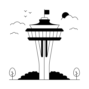 Landmark, Monument, Building, Architecture, Space Needle icon