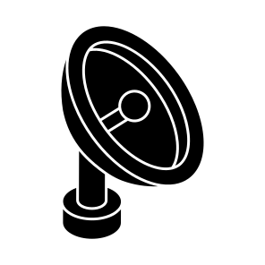 Satellite Dish, Parabolic Antenna, Space Antenna, Communication Dish, Radar Dish icon