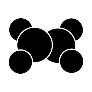 Molecule, Atom, Particles, Electron, Proton icon