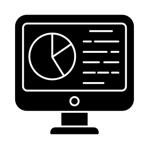 Online Data Analytics, Online Infographic, Online Statistics, Business Chart, Business Graph S icon