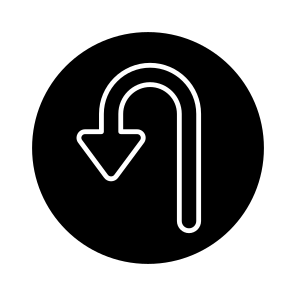 Directional Arrow, Navigational Arrow, Arrowhead, Pointing Arrow, Turn Down Left Arrow icon