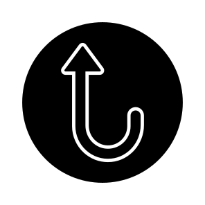 Directional Arrow, Navigational Arrow, Arrowhead, Pointing Arrow, Turn Upward Arrows icon