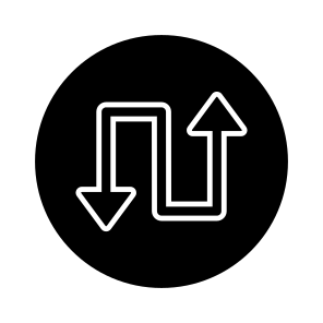 Directional Arrow, Navigational Arrow, Arrowhead, Pointing Arrow, Zigzag Upward Downward Arrow icon