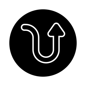 Directional Arrows, Navigational Arrow, Arrowhead, Pointing Arrow, Turn Upward Arrows icon