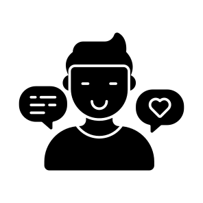 Icon, User Chat, User Communication, User Conversation, User Discussion, Chat Care icon