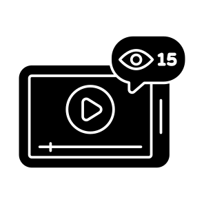 Online Video, Video Streaming, Play Video, Video Views, Media icon