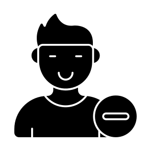 Remove Profile, Remove Account, Delete Account, Delete Profile, Remove Friend icon