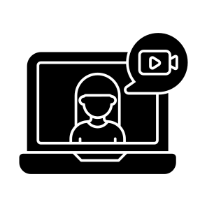 Video Call, Video Chat, Video Message, Video Communication, Live Chat, Icon icon