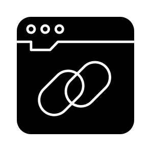 Web Linkage, Linked Website, Web Connection, Web Url, Chainlink icon