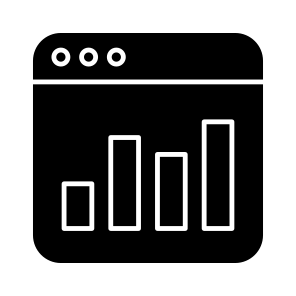 Web Statistics, Web Infographic, Online Data Analytics, Online Data, Business Charts icon