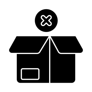 Order Cancel, Parcel Cancel, Package Cancel, Order Denied, Order Deleted icon