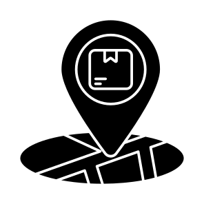 Parcel Location, Parcel Tracking, Package Location, Package Direction, Geolocation icon