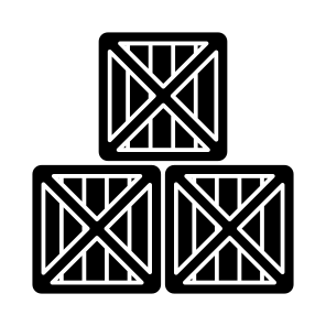 Wooden Boxes, Crates, Parcels, Packages, Logistics Delivery icon
