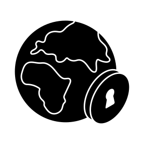 Global Security, Global Protection, International Security, International Protection, Secure Globe icon