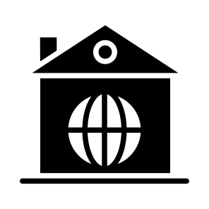 Global Home, Global House, Global Building, Worldwide House, Worldwide Home, icon