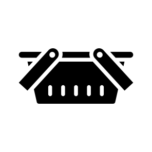 Grocery Basket, Grocery Buckets, Grocery Container, Basket, Commerce icon