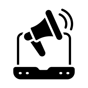 Megaphone, Loudspeaker, Digital Marketing, Trumpet, Announcements, icon