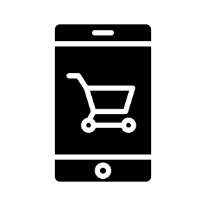 Mobile Shops, Mobile Shopping, Mobile Purchasing, Buy Online, Mcommerce icon