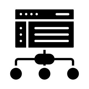 Web Sitemap, Online Sitemap, Online Flowchart, Flow Diagram, Web Architecture icon