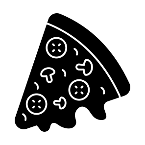 Pizza Slice, Cuisine, Fast Food, Junk Food, Edible icon