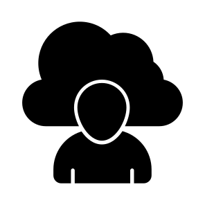 Cloud User, Cloud Profile, Cloud Person, Cloud Admin, Cloud Technology icon