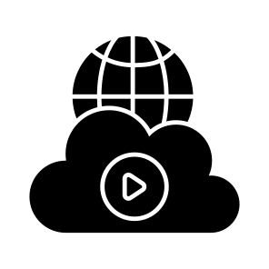 Cloud Videos, Online Video, Video Streaming, Play Video, Cloud Media, icon