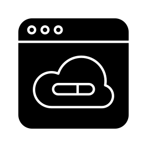 Cloud Website, Cloud Webpage, Loading Website, Web Installation, Cloud Technology icon