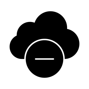 Remove Cloud, Service Cloud, Delete Cloud, Cloud Technology, Cloud Computing, icon