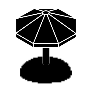 Outdoor Umbrella, Canopy, Sunshade, Rainshade, Bumbershoot, icon