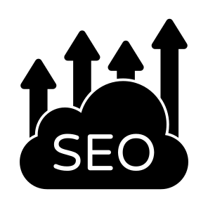 Seo, Search Engine Optimization, Cloud Arrows, Cloud Technology, Cloud Seo icon