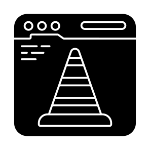 Web Construction, Construction Website, Webpage Construction, Web Cone, Traffic Cone icon
