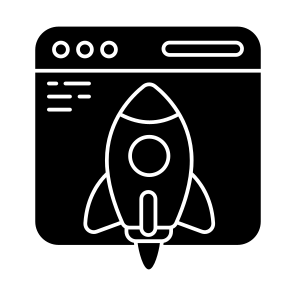 Web Launch, Startup, Commencement, Initiation, Mission, icon