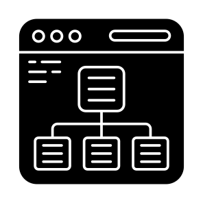 Web Sitemap, Flowchart, Flow Diagram, Web Hierarchy, Web Algorithm icon