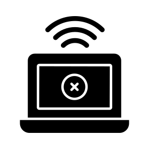 No Wifi, No Internet, No Signal, Laptop Signal, Laptop Network icon