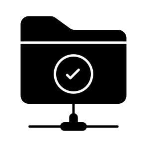 Verified Folder, Approved Folder, Verified Document, Network Folder, Archive icon