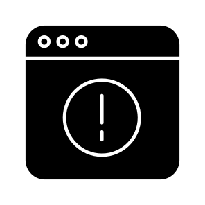 Web Error, Web Alert, Web Warnings, Web Caution, Website Error icon
