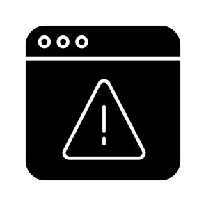 Web Errors, Web Alert, Web Warning, Web Caution, Website Error icon