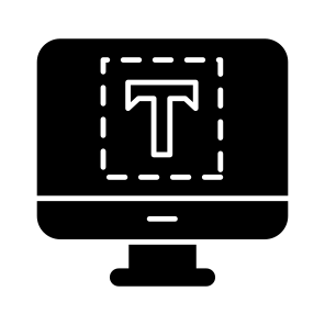 Text Tool, Graphic Tool, Design Tool, Type Tool, Photoshop Tool icon
