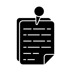 Pushpin Document, Pushpin Doc, Archive, File, Papers icon