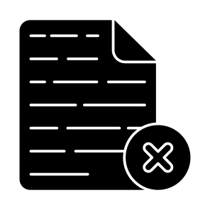 Wrong File, Wrong Document, Incorrect File, Incorrect Document, Delete File icon