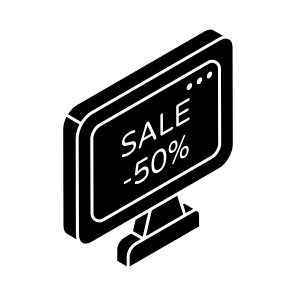 Online Sale, Sale Website, Sale Webpage, Shopping Sale, Ecommerce icon