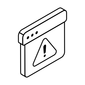 Web Error, Web Alert, Web Warning, Web Caution, Website Error icon