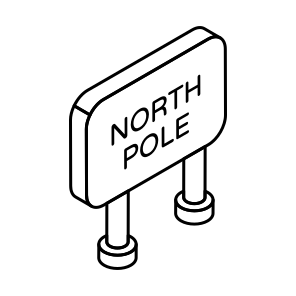 North Pole, Roadboard, Signboard, Info Board, Guideboard icon