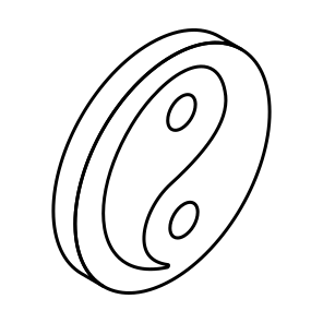 Yin Yang, Chinese Philosophy, Dualism, Religion Symbol, Religion Sign icon